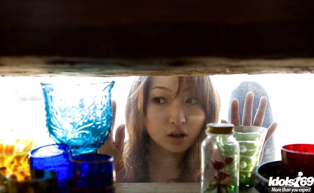 Shapely japanese redhead teen Maiko Kazano reveals tiny tits and sexy butt outdoor - #10