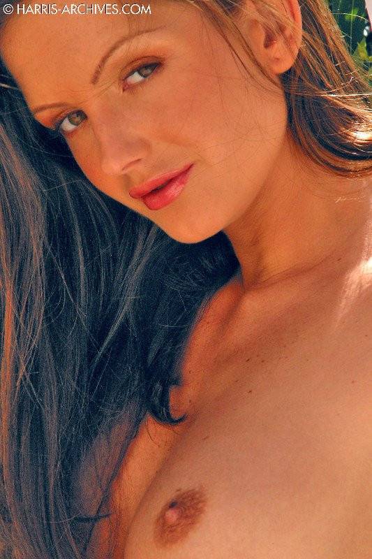The Shameless Brunette Sandra Shine Showing The Beauty Of Topless Body Outdoor - #7