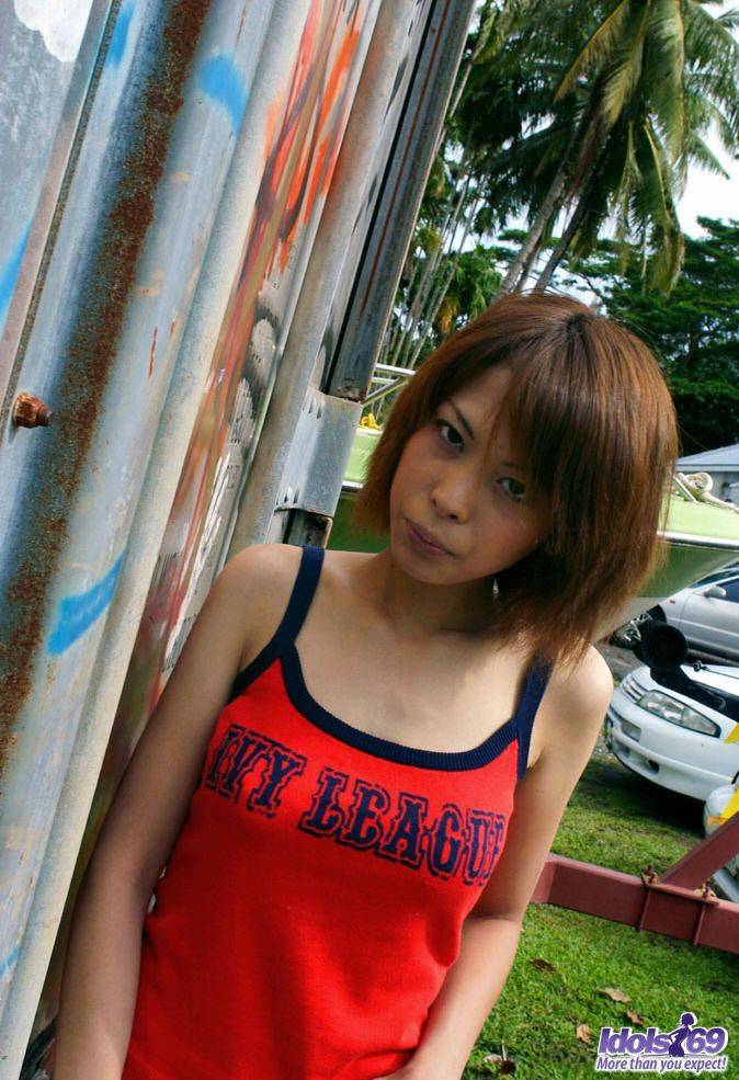 Lustful Oriental Bimbo Minami Aikawa Isnâ€™t Ashamed Of Showing Her Dark Nipples Outdoor - #10