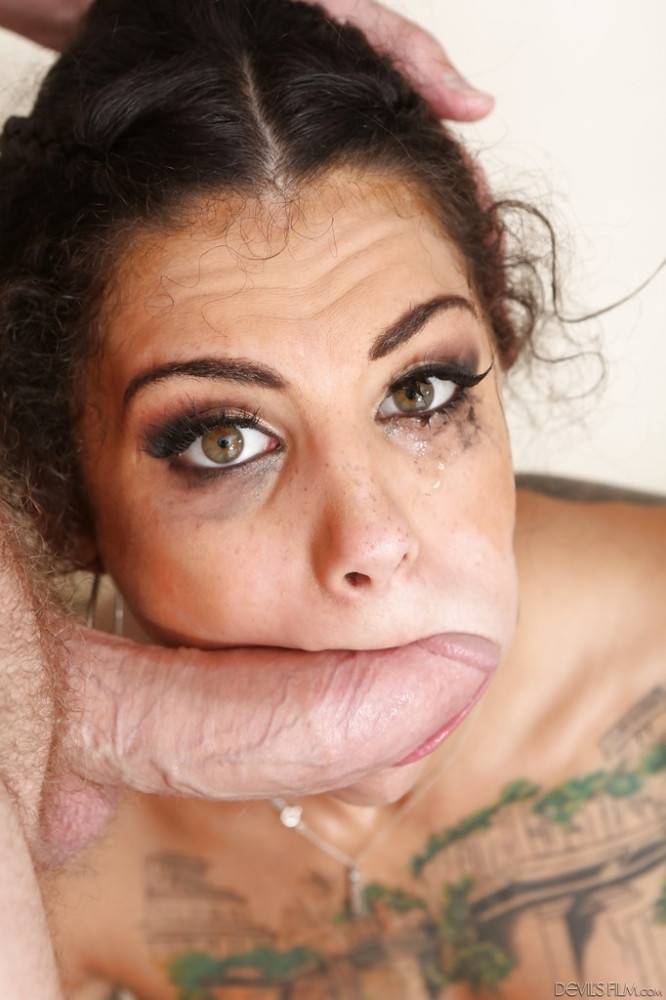 Luscious american dark-haired young Bonnie Rotten in stockings suck cock and take it up the ass - #12