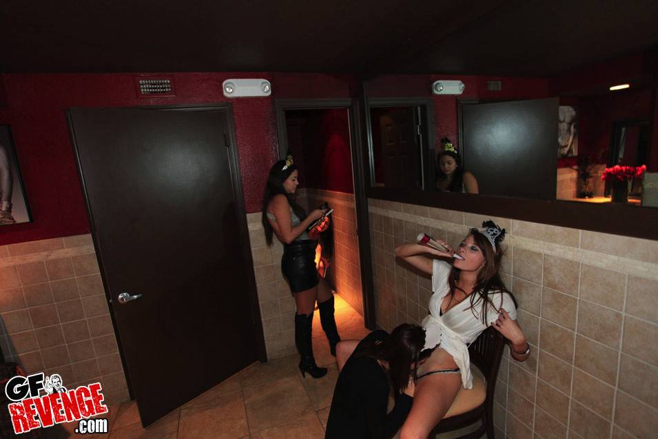 Drunk lesbian girlfriends playing in night club toilet - #15