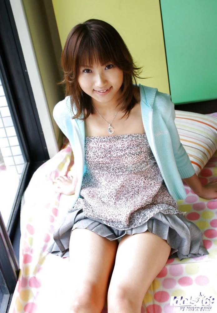 Curious japanese hottie Haruka Morimura in fancy skirt exposes her ass - #2