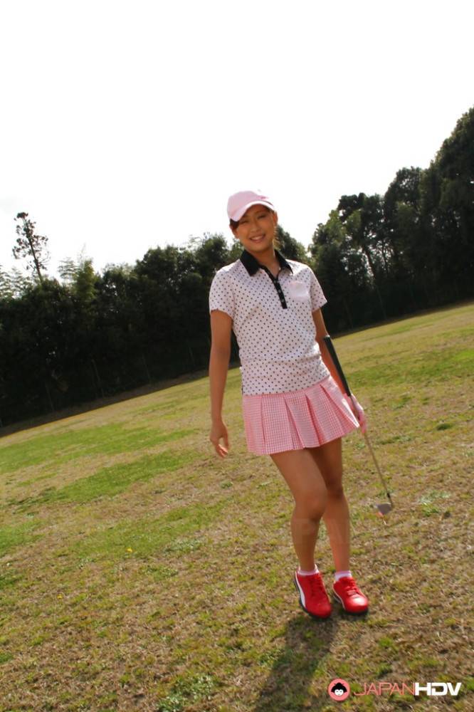 Stunning japanese redhead hottie Nao Yuzumiya in nice skirt showing her beauty outdoor - #2