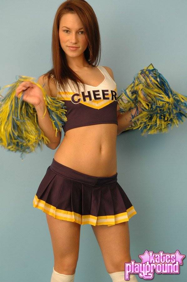 Mouth-watering Cheerleader Kates Playground Strips Down To Her Bare Skin - #3