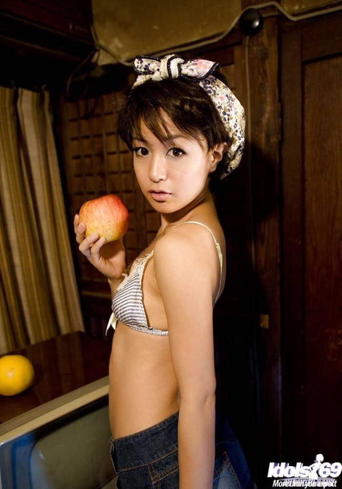 Hot japanese teen Nana Nanami in undies uncovering tiny tits and sexy butt - #10