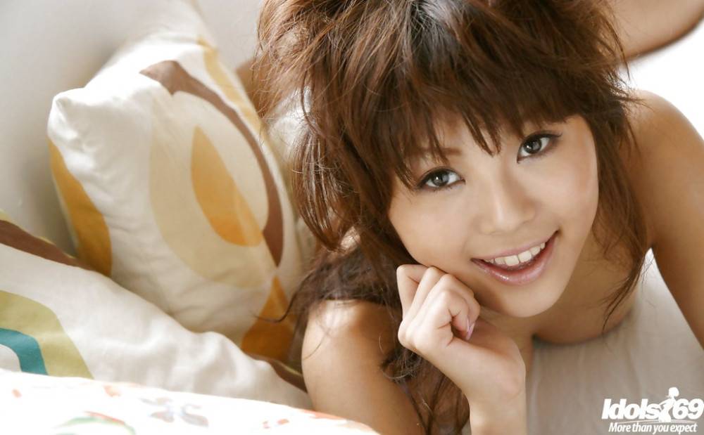 Charming japanese cutie Azumi Harusaki bares big titties and sexy ass - #15