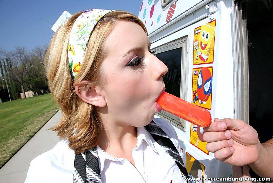 Tender Fair Haired Schoolgirl Lexi Belle Rides Cock After Eating Ice Cream - #12