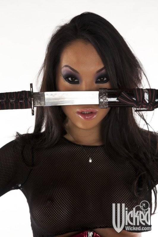 Asian Babe With Big Boobs Asa Akira Looks Enticing In Aggressive Lingerie With Whip In Hands - #3