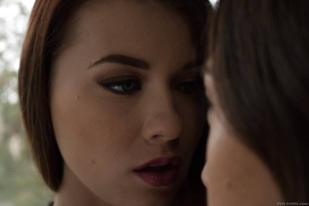 Sultry girls Tiffany Doll and Misha Cross in shorts make soft lesbian action - #3