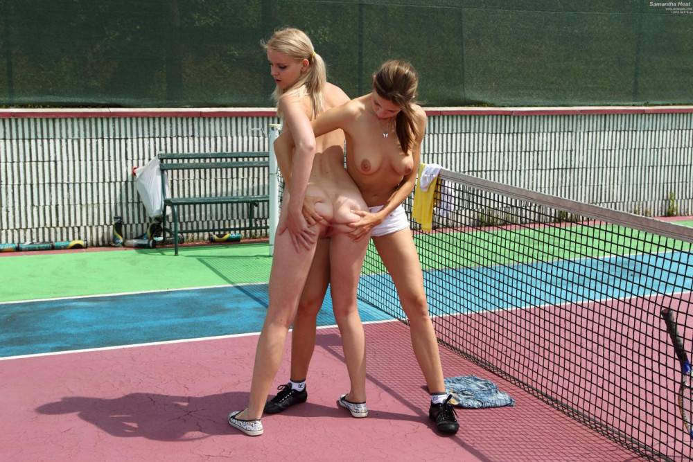 Lesbian Girl Samantha Heat Playing The Racket Inside Gfâ€™s Avid Pussy Hole - #3