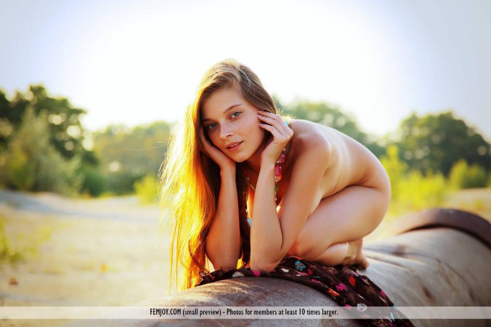 Lovely Teen Girl Indiana A Poses Outdoors And Shows Off Her Nice Teen Bod - #15