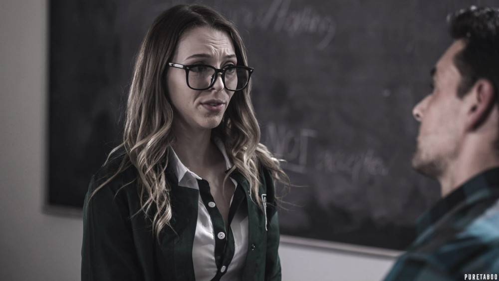 Pigtailed Schoolgirl With Glasses Gets Boned In The Classroom - #4