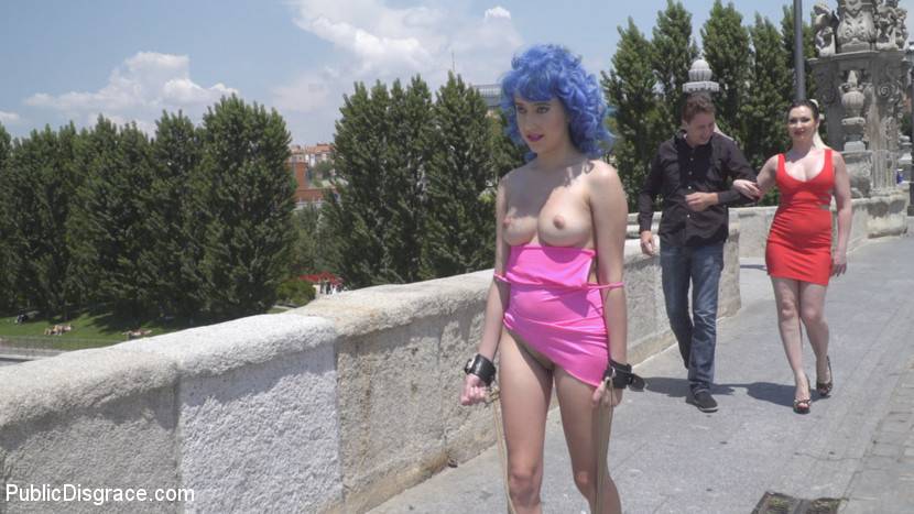 Cute and colorful susy blue is begging to be disgraced in public - #1