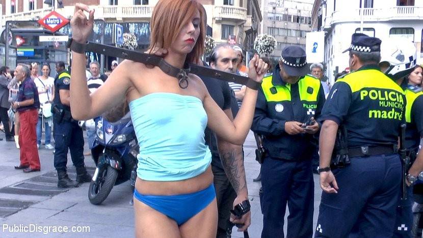 Bianca resa spanish babe public bound led through the streets of madrid to servi - #9