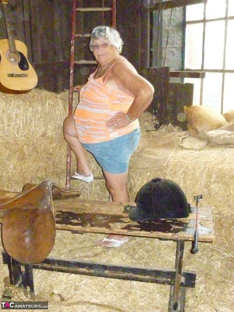 Granny frolics in the hay - #1