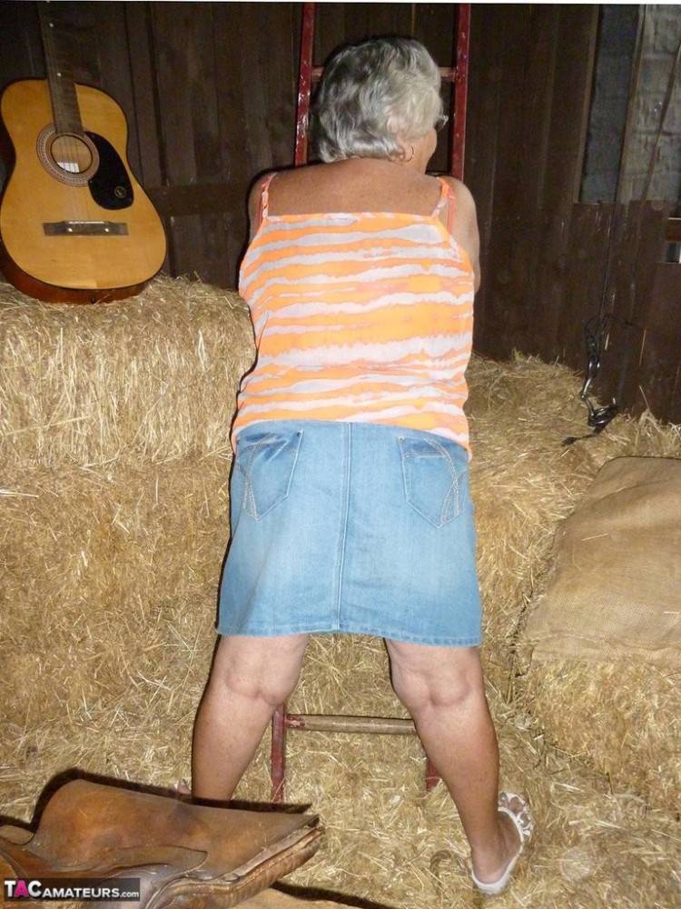 Granny frolics in the hay - #3
