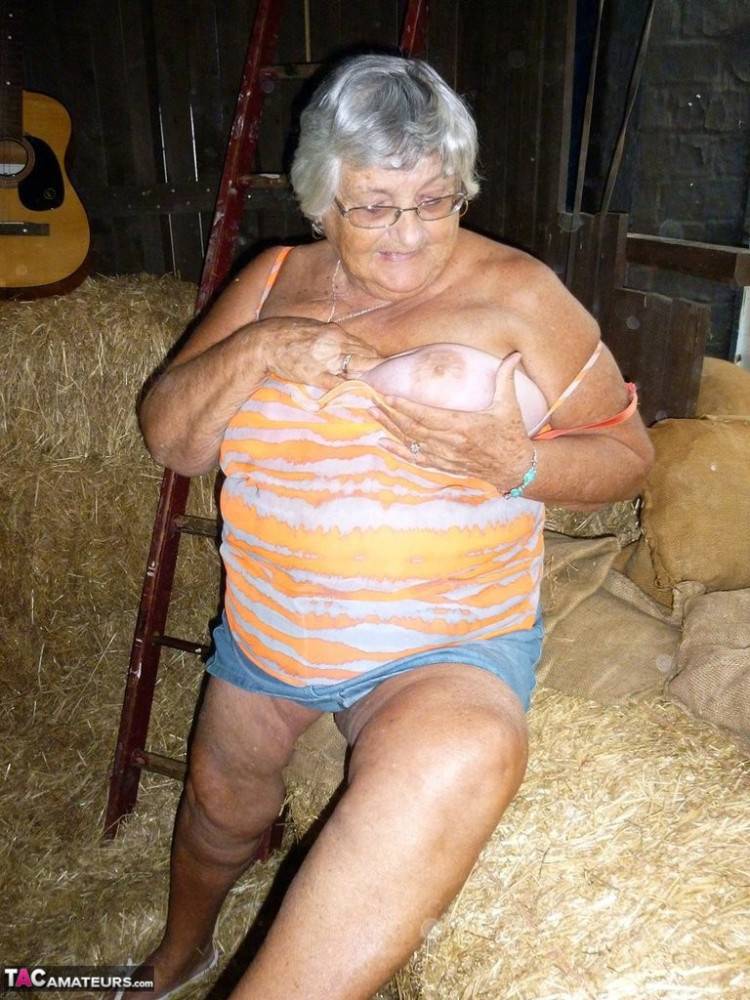 Granny frolics in the hay - #5
