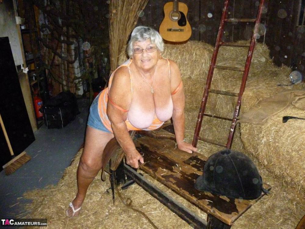 Granny frolics in the hay - #8