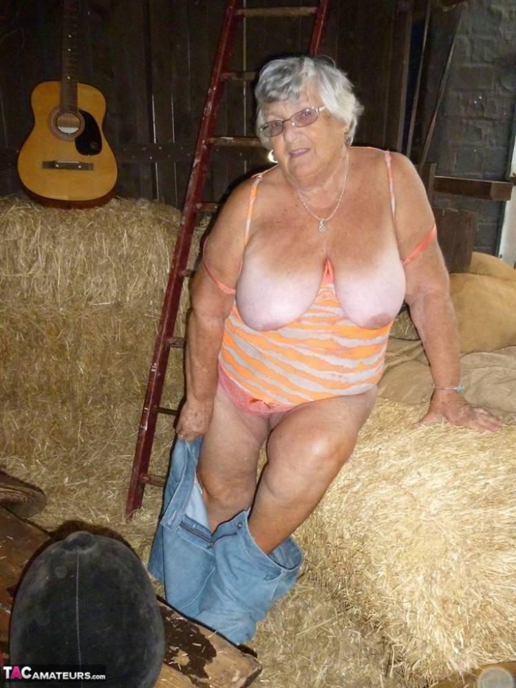 Granny frolics in the hay - #11