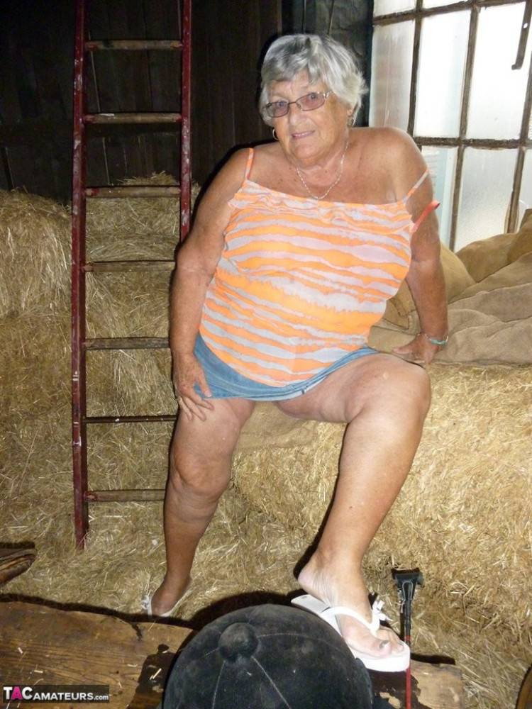 Granny frolics in the hay - #4