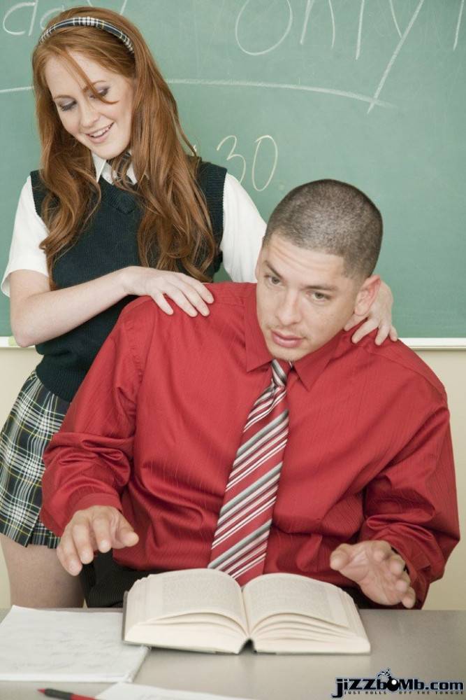 Pale Skinned Schoolgirl Amber Swift With Natural Red Hair Takes Meaty Cock - #11