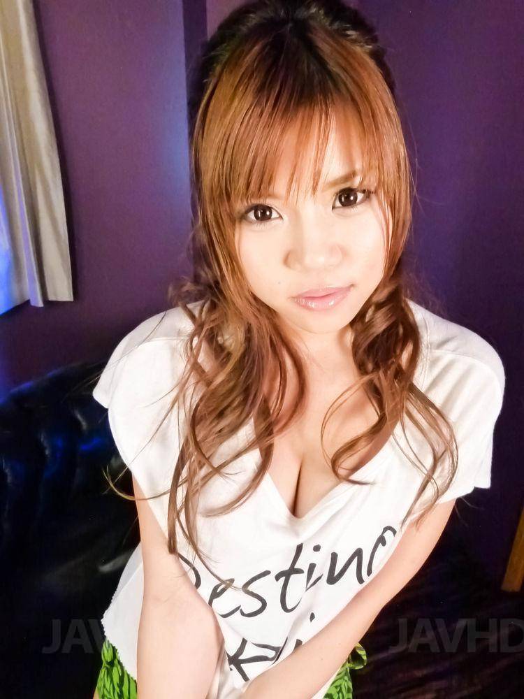 Busty Asian Stunner Nene Azami Lets Her Lover Stick A Vibrator Inside Her Trimmed Pussy. - #6