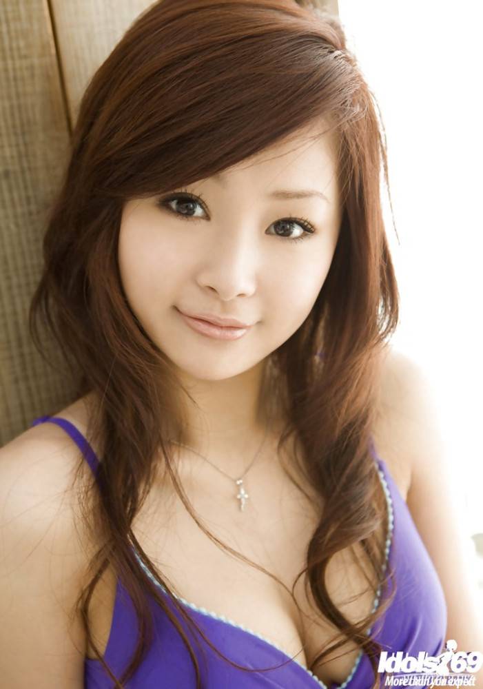 Rangy japanese youthful Suzuka Ishikawa in underwear reveals tiny tits and hairy pussy - #12