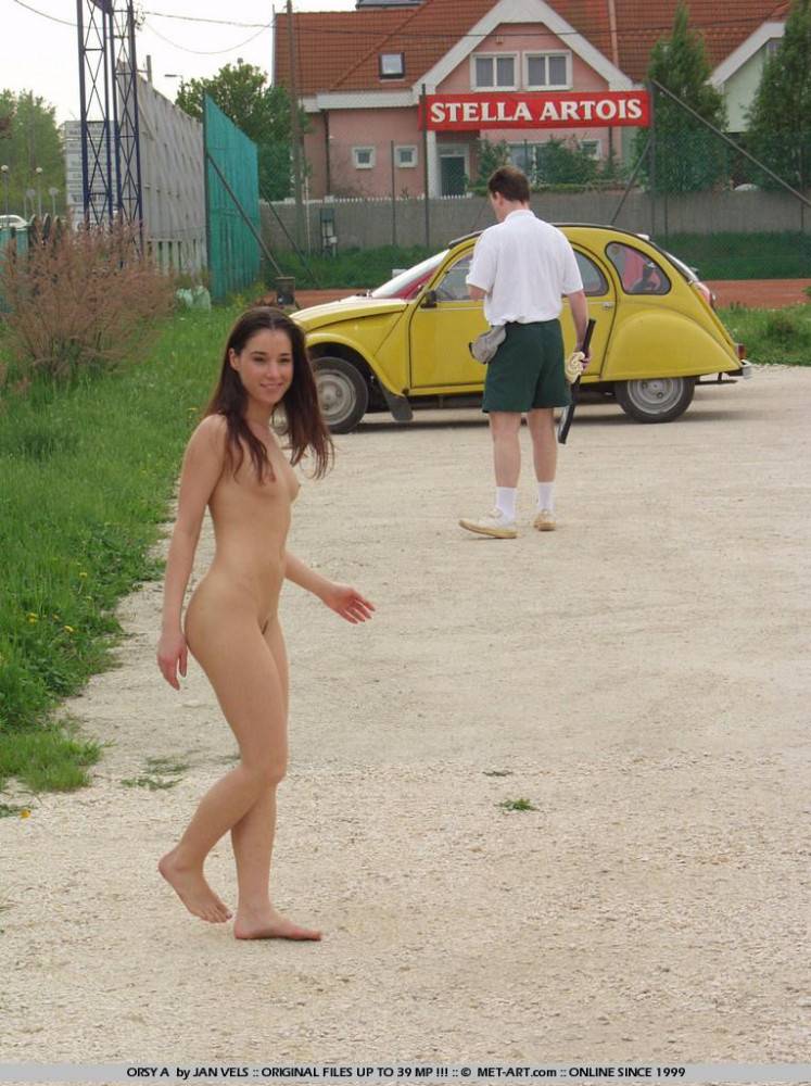 Nasty Exhibitionist Orsetta Loi Walks In The Streets Naked With Men Staring At Her - #7