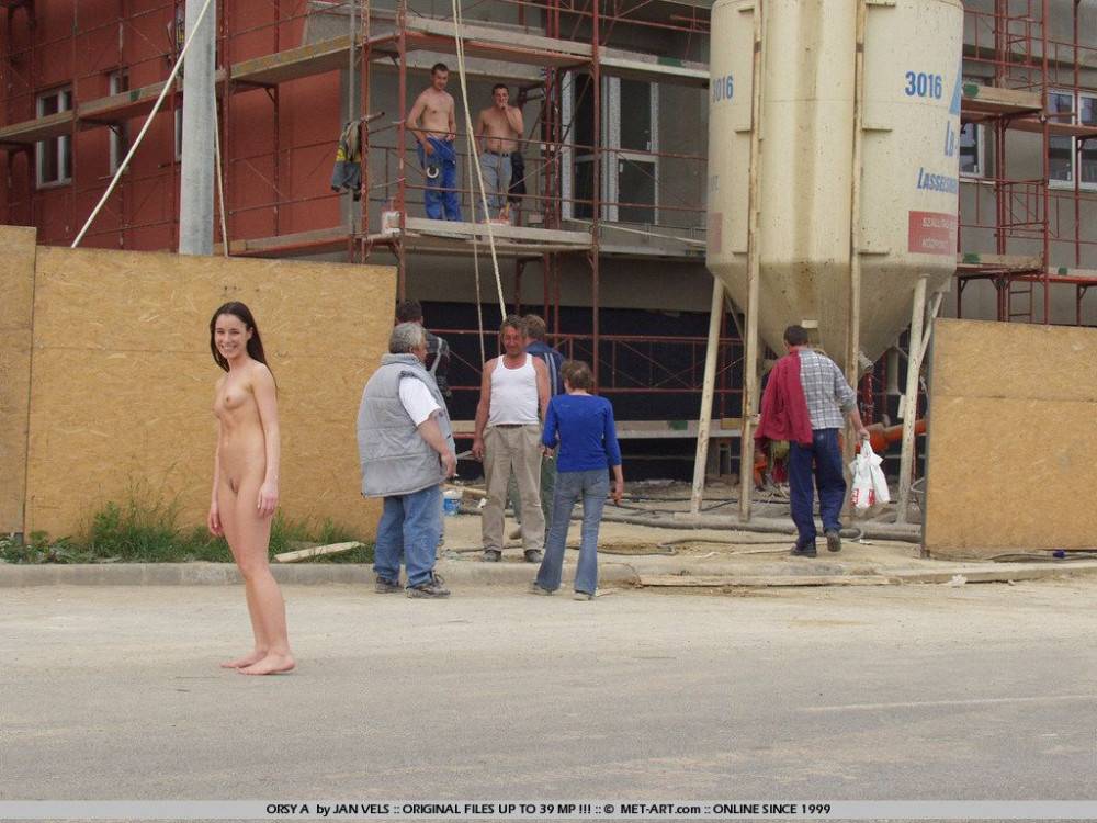 Nasty Exhibitionist Orsetta Loi Walks In The Streets Naked With Men Staring At Her - #8