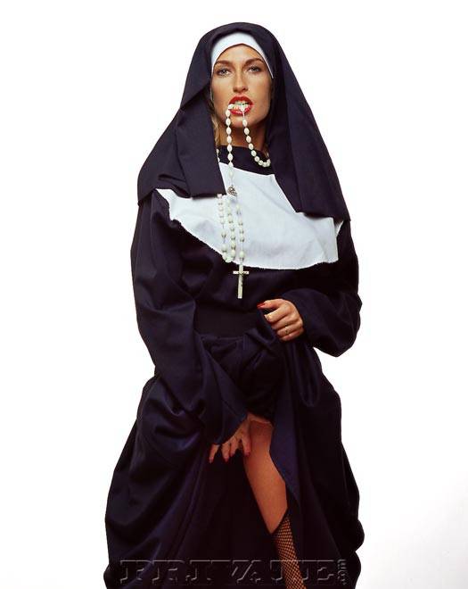 Naughty Nun Sophie Evans Shows Off Her Bare Butt And Plays With Her Slit - #11