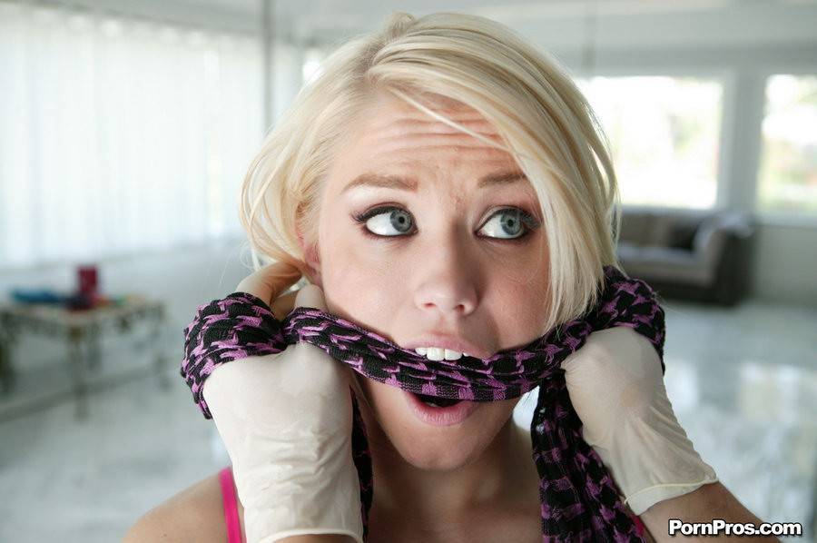 Gagged And Bound Chick Ash Hollywood Forced To Worship The Dick In Fetish Scenes - #7