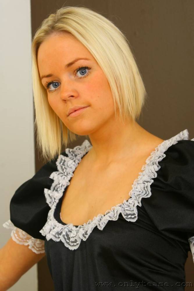 Fair Haired Parlor Maid Emma B Loves To Model In Her Very Nice Lingerie - #10