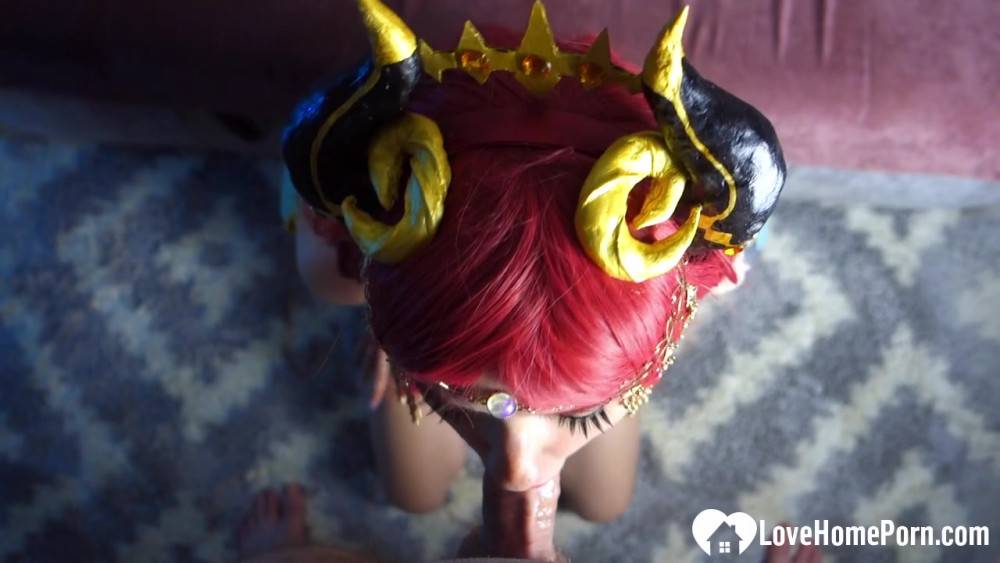 Redhead cosplayer devours dick before getting fucked - #8