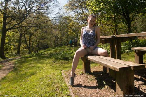 FTV Setina Beautiful Mom Spreads Her Legs Outdoors In The Woods on nudesceleb.com