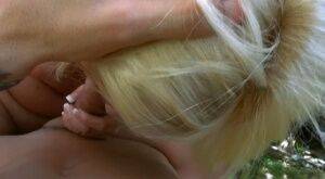 Blonde MILF Amy Lee giving close up bj for cumshot on face Gonzo style on nudesceleb.com