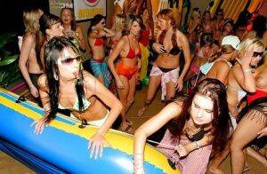 Petite babes in bikinis getting fucked at the wild sex party on nudesceleb.com