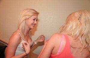 Lovely teen babesBlondie, Desray and Nikki put on party uniform on nudesceleb.com