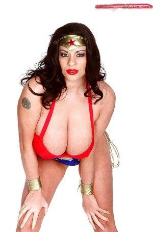 European MILF Linsey Dawn McKenzie ripping off Wonder Woman on nudesceleb.com