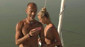 Blonde girls and their boyfriends have a foursome fuck while on a boat on nudesceleb.com