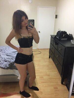 Petite teen Ariel Mc Gwire makes her nude modeling debut in bathroom selfies on nudesceleb.com