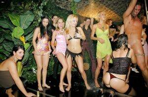 Lusty european chicks acting saucy at the party with naughty lads on nudesceleb.com