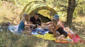 Two couples turn a camping trip into a wife swapping experience on nudesceleb.com