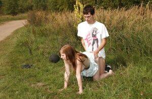 Teen Charlotte gets her pussy licked while outdoors & jerks cock stiff on nudesceleb.com