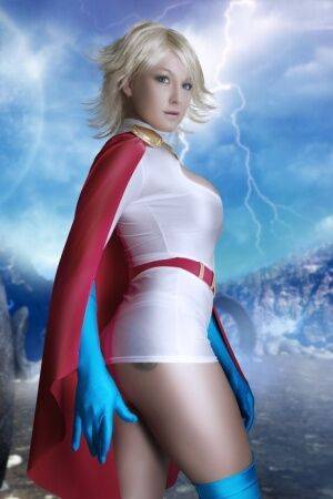 Power Girl Kara Zor L, Karen Starr nude cosplay on nudesceleb.com