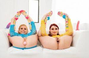 The redheads Penny Pax and her friend Violet Monroe want to have fun and they on nudesceleb.com