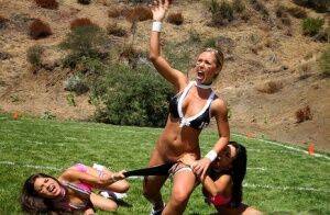 Outdoor sports in hardly noticeable uniform make Nina James horny on nudesceleb.com