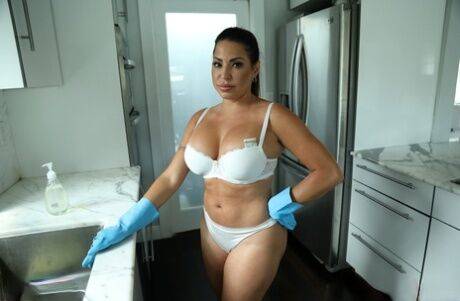 Sexy Latina housekeeper Julianna Vega takes a boner in her twat in POV - Cuba on nudesceleb.com