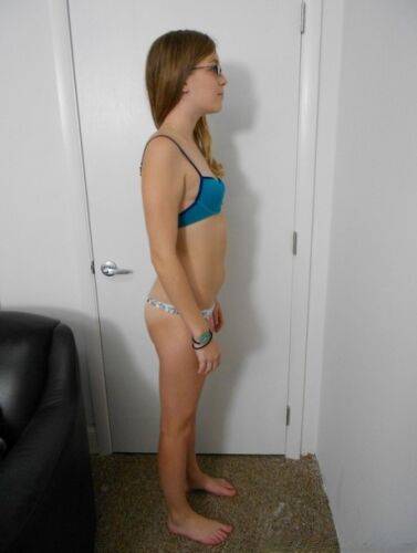 Sexy teen Amber showing her tiny tits & her big ass on her first casting day on nudesceleb.com