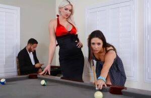Anna Morna, Gigi Allens playing pool and pleasing one lucky guy on nudesceleb.com