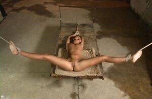 Misbehaving Asian student takes her punishment while in a dungeon on nudesceleb.com